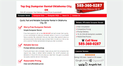 Desktop Screenshot of dumpsterrentaloklahomacityok.com