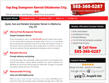 Tablet Screenshot of dumpsterrentaloklahomacityok.com
